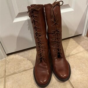 PAZZO Chestnut Lace-Up Women's Boots